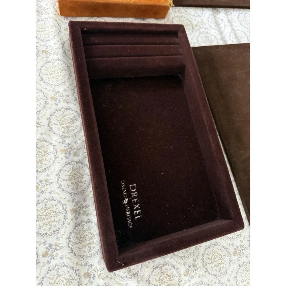 Drexel Heritage Vintage Replacement Drawer Inserts Velvet Valet &‎ Jewelry Tray
